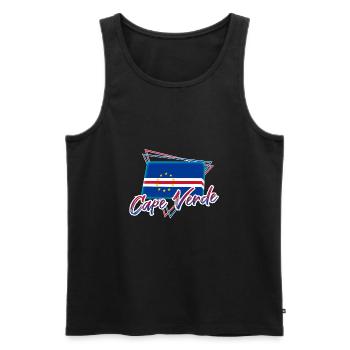 Cape Verde - Men's Premium Organic Tank Top - black - Front - AI Model Male 178 light (178cm)