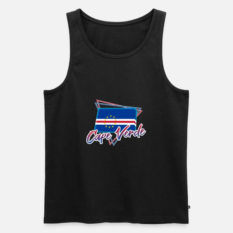Kap Verde - Männer Premium Bio Tank Top - Schwarz