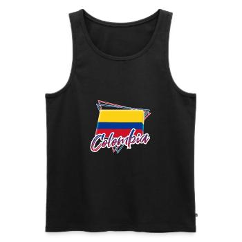 Colombie - Débardeur bio Premium Homme - noir - Devant - Michal (187cm)
