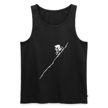 MTB - Bergab - Mountainbike - Downhill - Männer Premium Bio Tank Top - Schwarz - Vorne - AI Model Male 178 light (178cm)