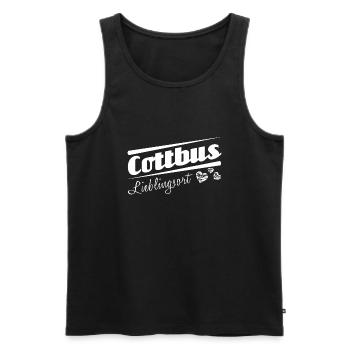 Cottbus - Lieblingsort mit Stadtnamen - Männer Premium Bio Tank Top - Schwarz - Vorne - Michal (187cm)
