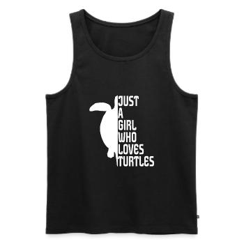 Turtle, Schildkröte - Männer Premium Bio Tank Top - Schwarz - Vorne - Michal (187cm)