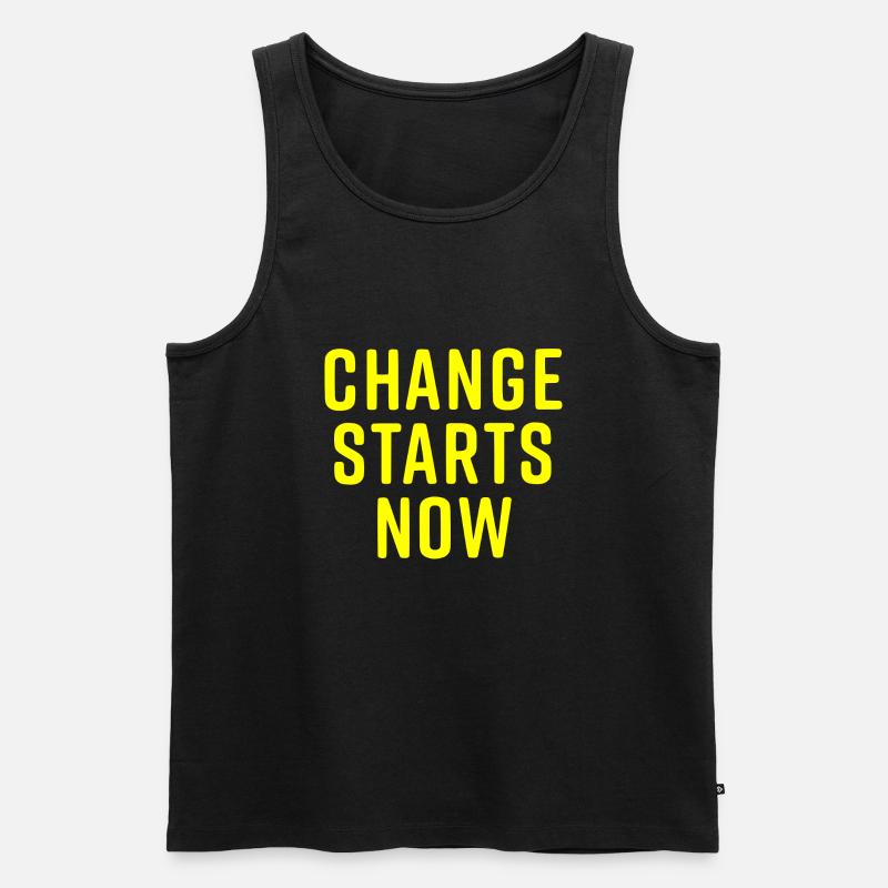 change starts now - Männer Premium Bio Tank Top - Schwarz