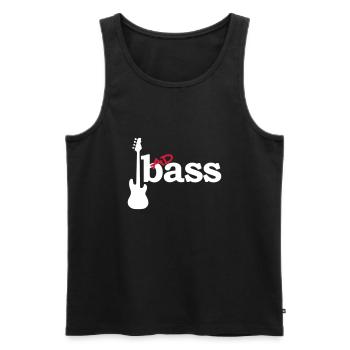 Bass Badass - Männer Premium Bio Tank Top - Schwarz - Vorne - Michal (187cm)