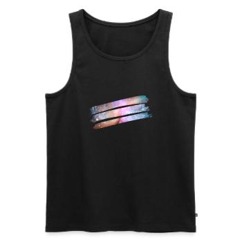 Cosmic Farbe - Männer Premium Bio Tank Top - Schwarz - Vorne - AI Model Male 178 light (178cm)