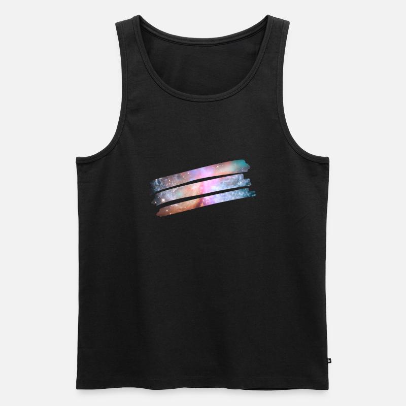 Cosmic Farbe - Männer Premium Bio Tank Top - Schwarz