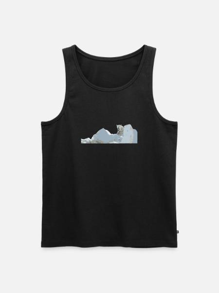Polar bear on - Men's Premium Organic Tank Top - black