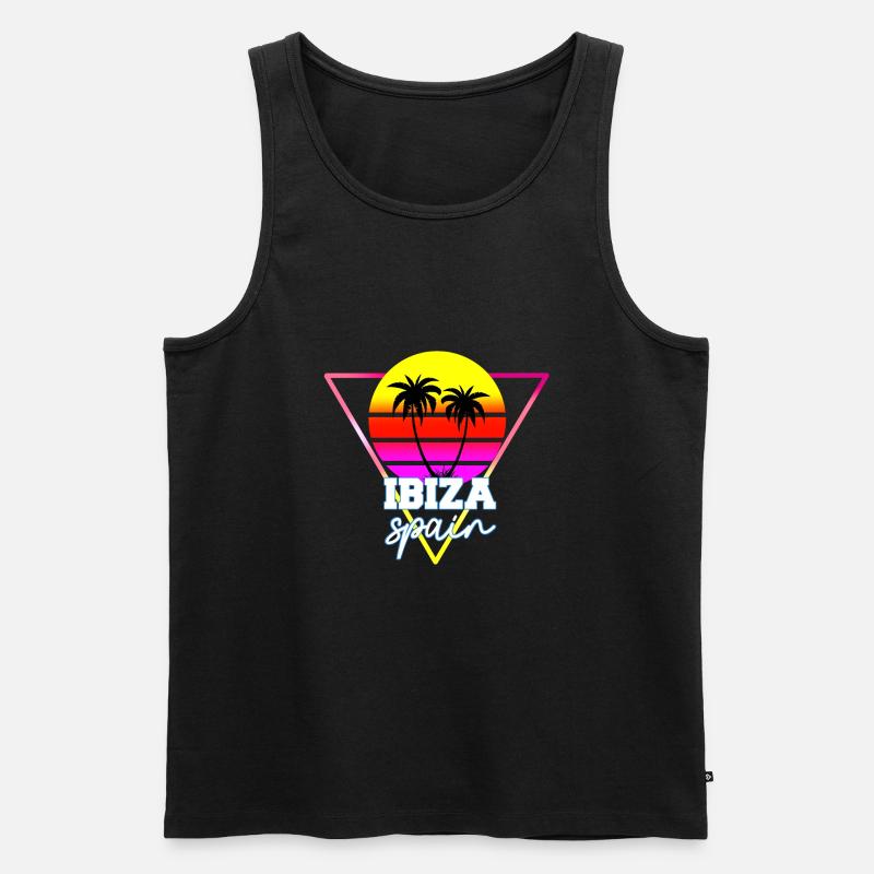 Ibiza, Spanien - Männer Premium Bio Tank Top - Schwarz