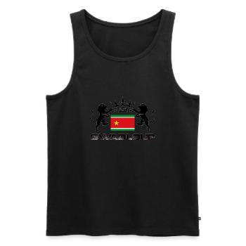 Guadeloupe drapeau royale - Débardeur bio Premium Homme - noir - Devant - AI Model Male 178 light (178cm)