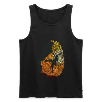 KLETTERN klettern klettern klettern klettern klettern - Männer Premium Bio Tank Top - Schwarz - Vorne - AI Model Male 178 light (178cm)