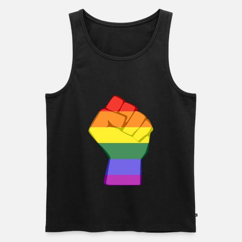 LGBT Faust - Männer Premium Bio Tank Top - Schwarz