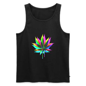 colorful HEMP - Men's Premium Organic Tank Top - black - Front - AI Model Male 178 light (178cm)