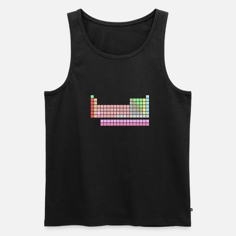 Periodensystem der Elemente - Männer Premium Bio Tank Top - Schwarz