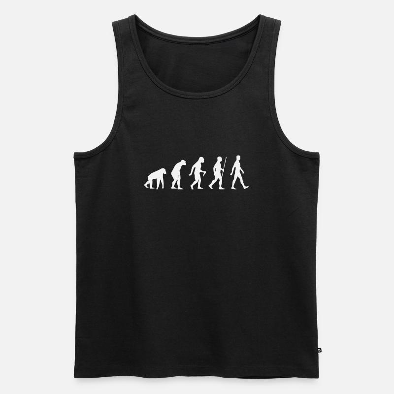 Evolution - Männer Premium Bio Tank Top - Schwarz