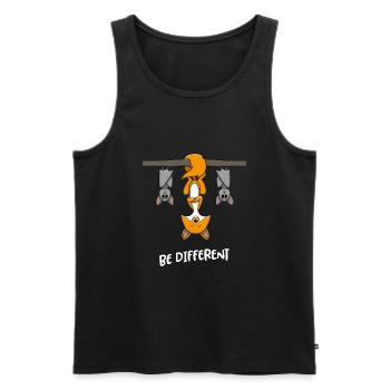 Fuchs Fledermäuse Be Different Tierliebhaber - Männer Premium Bio Tank Top - Schwarz - Vorne - AI Model Male 178 light (178cm)