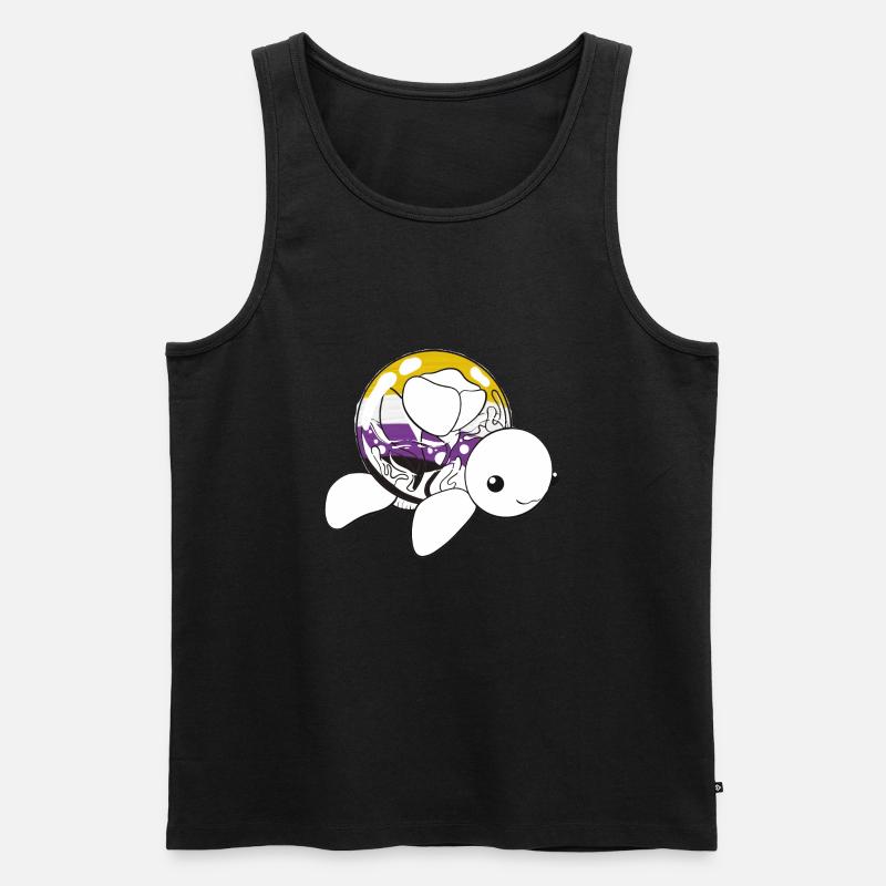 Non binary turtle - Männer Premium Bio Tank Top - Schwarz