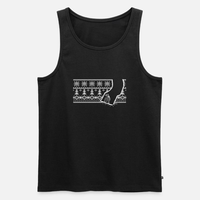 Snowboard Winter - Männer Premium Bio Tank Top - Schwarz