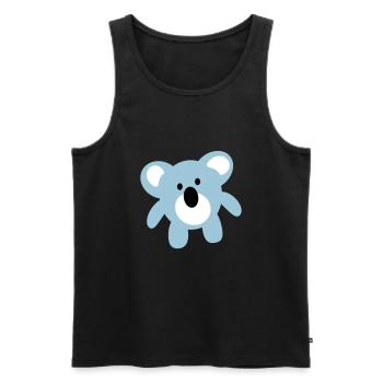 koala - Männer Premium Bio Tank Top - Schwarz - Vorne - AI Model Male 178 light (178cm)