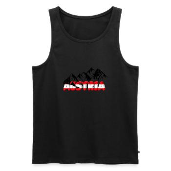 Autriche avec des montagnes - Débardeur bio Premium Homme - noir - Devant - Michal (187cm)