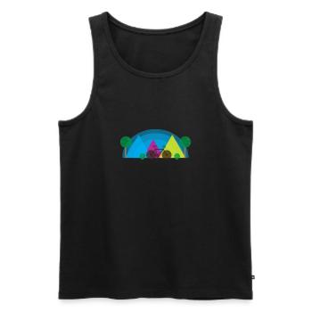 Cyclocross Mountain Bike MTB Road Bike Gift - Men's Premium Organic Tank Top - black - Front - AI Model Male 178 light (178cm)
