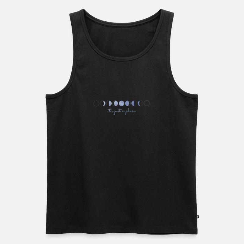 justaphase - Männer Premium Bio Tank Top - Schwarz