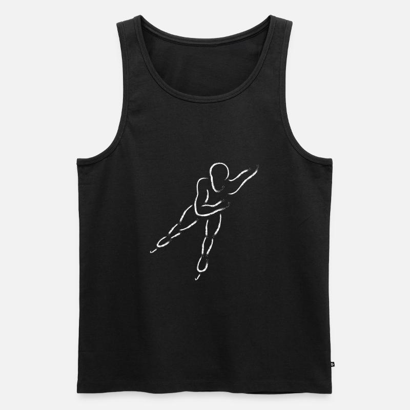 Speedskater, Shorttrack oder Eisschnellläufer - Männer Premium Bio Tank Top - Schwarz