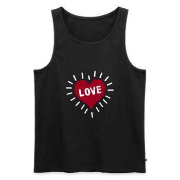 Amour - Débardeur bio Premium Homme - noir - Devant - Michal (187cm)