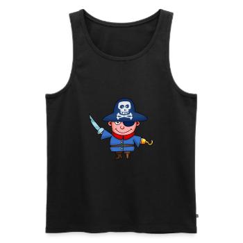 Pirate Captain - Men's Premium Organic Tank Top - black - Front - AI Model Male 178 light (178cm)