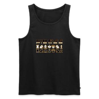 CHESS Pieces - Männer Premium Bio Tank Top - Schwarz - Vorne - Michal (187cm)