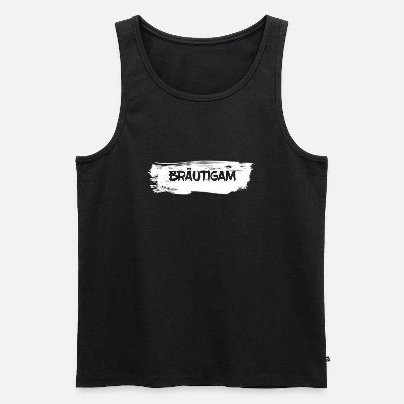 Bräutigam Team Junggesellenabschied - Männer Premium Bio Tank Top - Schwarz