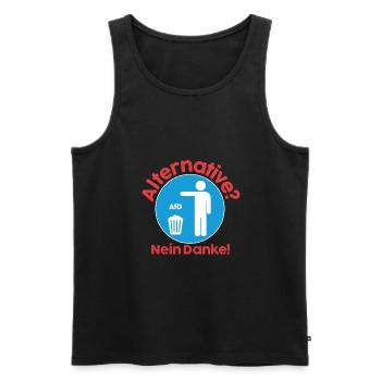 Alternative, Nein Danke Anti AFD FCK AFD - Männer Premium Bio Tank Top - Schwarz - Vorne - AI Model Male 178 light (178cm)