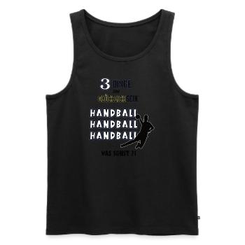 Handball Spieler Handballer Handballspieler - Männer Premium Bio Tank Top - Schwarz - Vorne - Michal (187cm)