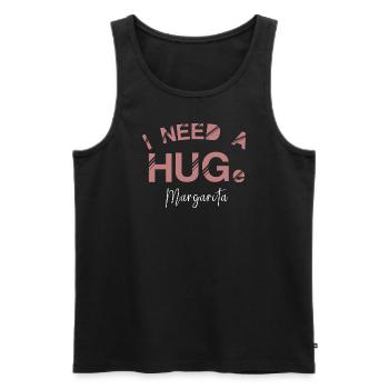 J’ai besoin d’une énorme margarita Je suis stressé - Débardeur bio Premium Homme - noir - Devant - AI Model Male 178 light (178cm)