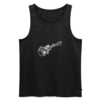 Limitierte Edition - Gitarre - Männer Premium Bio Tank Top - Schwarz - Vorne - AI Model Male 178 light (178cm)