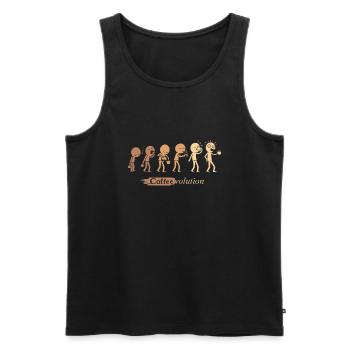 Coffeevolution - Männer Premium Bio Tank Top - Schwarz - Vorne - AI Model Male 178 light (178cm)