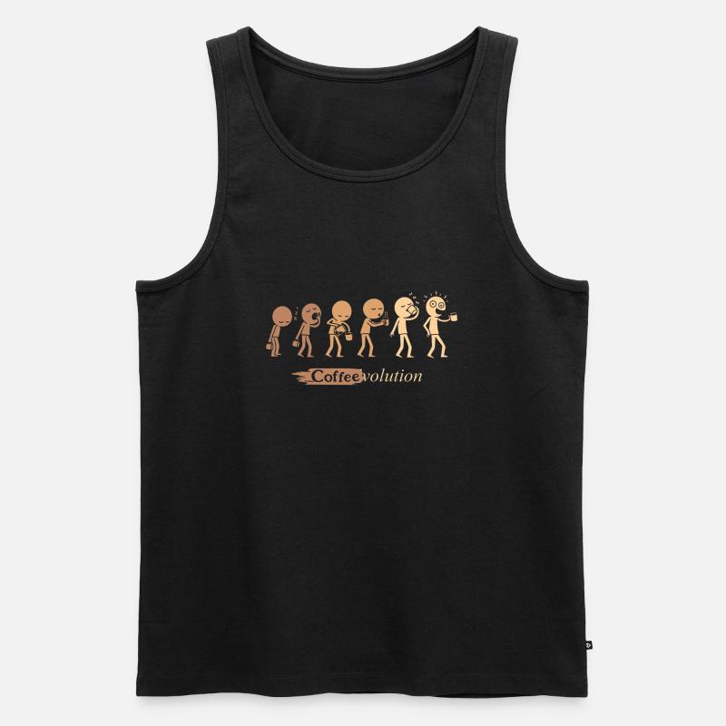 Coffeevolution - Männer Premium Bio Tank Top - Schwarz