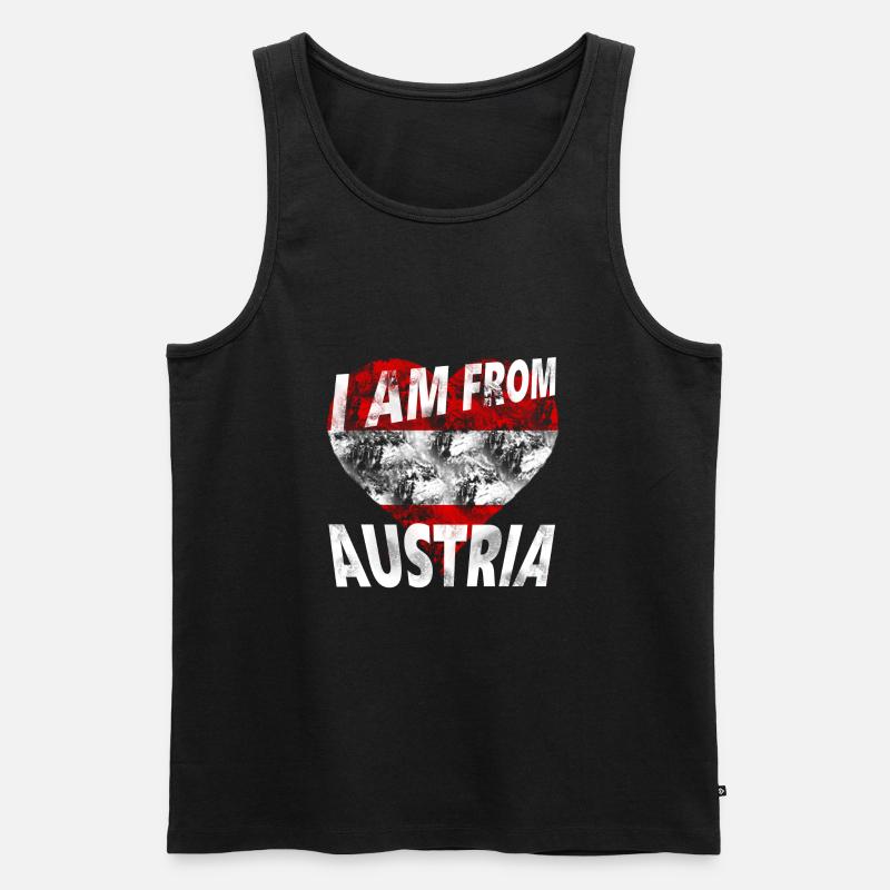 Austria - Männer Premium Bio Tank Top - Schwarz