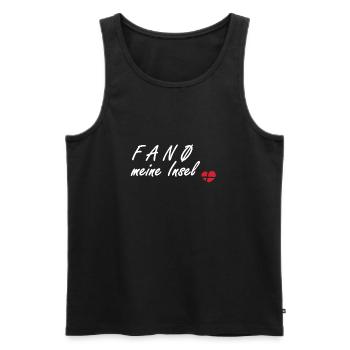 Fanö meine Insel - Männer Premium Bio Tank Top - Schwarz - Vorne - Michal (187cm)