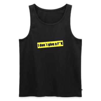 i dont give a fuck - Männer Premium Bio Tank Top - Schwarz - Vorne - AI Model Male 178 light (178cm)