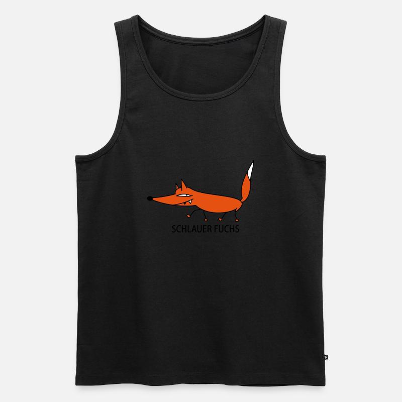 schlauer - Männer Premium Bio Tank Top - Schwarz