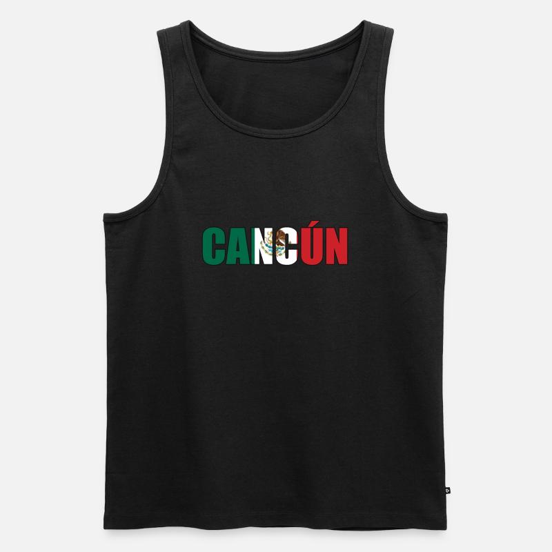 Cancun - Männer Premium Bio Tank Top - Schwarz