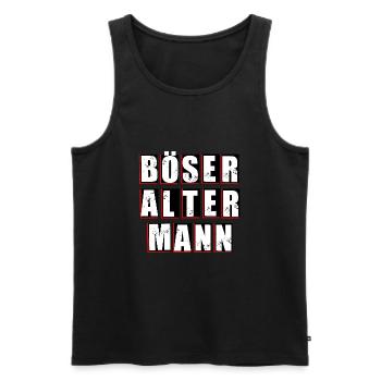 Böser alter Mann - Männer Premium Bio Tank Top - Schwarz - Vorne - Michal (187cm)