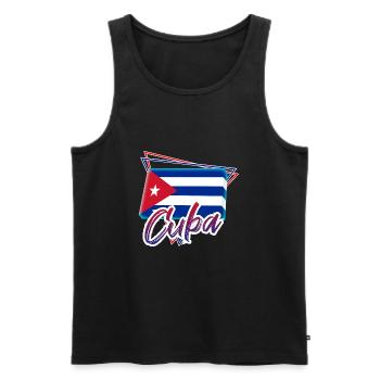 Kuba - Männer Premium Bio Tank Top - Schwarz - Vorne - AI Model Male 178 light (178cm)
