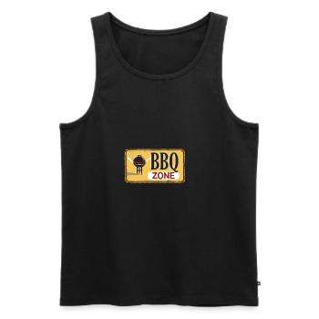 bbqzone - Débardeur bio Premium Homme - noir - Devant - AI Model Male 178 light (178cm)
