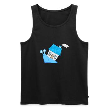 HausTier (Blue Slug Edition) - Men's Premium Organic Tank Top - black - Front - AI Model Male 178 light (178cm)