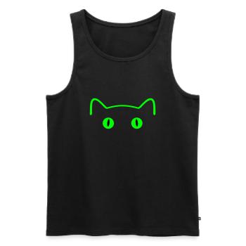 Cat - Débardeur bio Premium Homme - noir - Devant - AI Model Male 178 light (178cm)