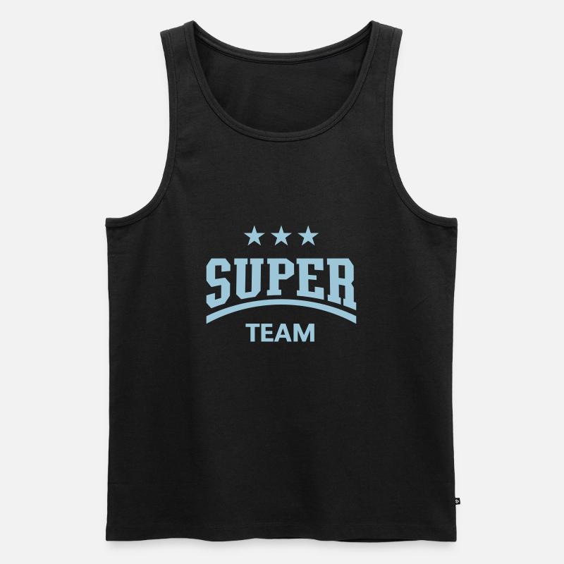 Super Team - Männer Premium Bio Tank Top - Schwarz