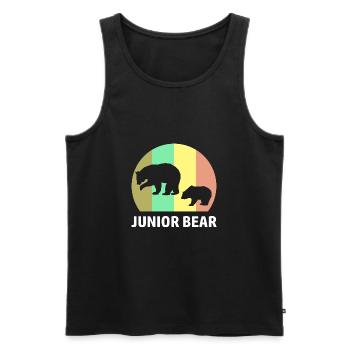Dad and son partner look - Men's Premium Organic Tank Top - black - Front - AI Model Male 178 light (178cm)