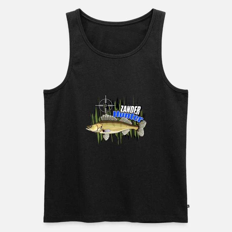 Zander Jäger - Männer Premium Bio Tank Top - Schwarz