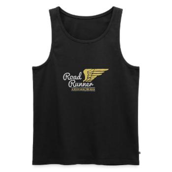 Road Runner Motorsport Road - Men's Premium Organic Tank Top - black - Front - AI Model Male 178 light (178cm)
